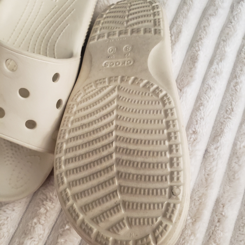 Crocs Unisex Iconic Comfort Creme Slide Sandals W10 M8 - Picture 5 of 7